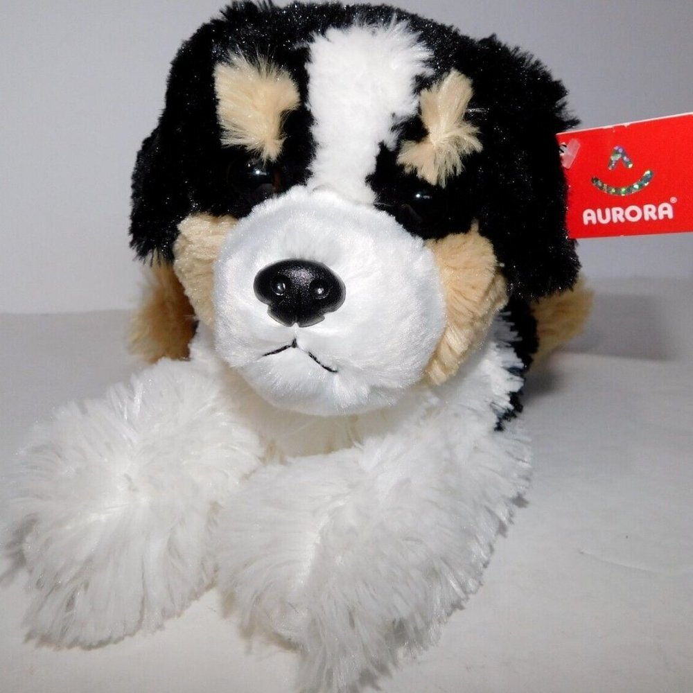 Aurora AUZZIE Australian Shepherd 12” Flopsie Plush Dog Stuffed Animal Aussie